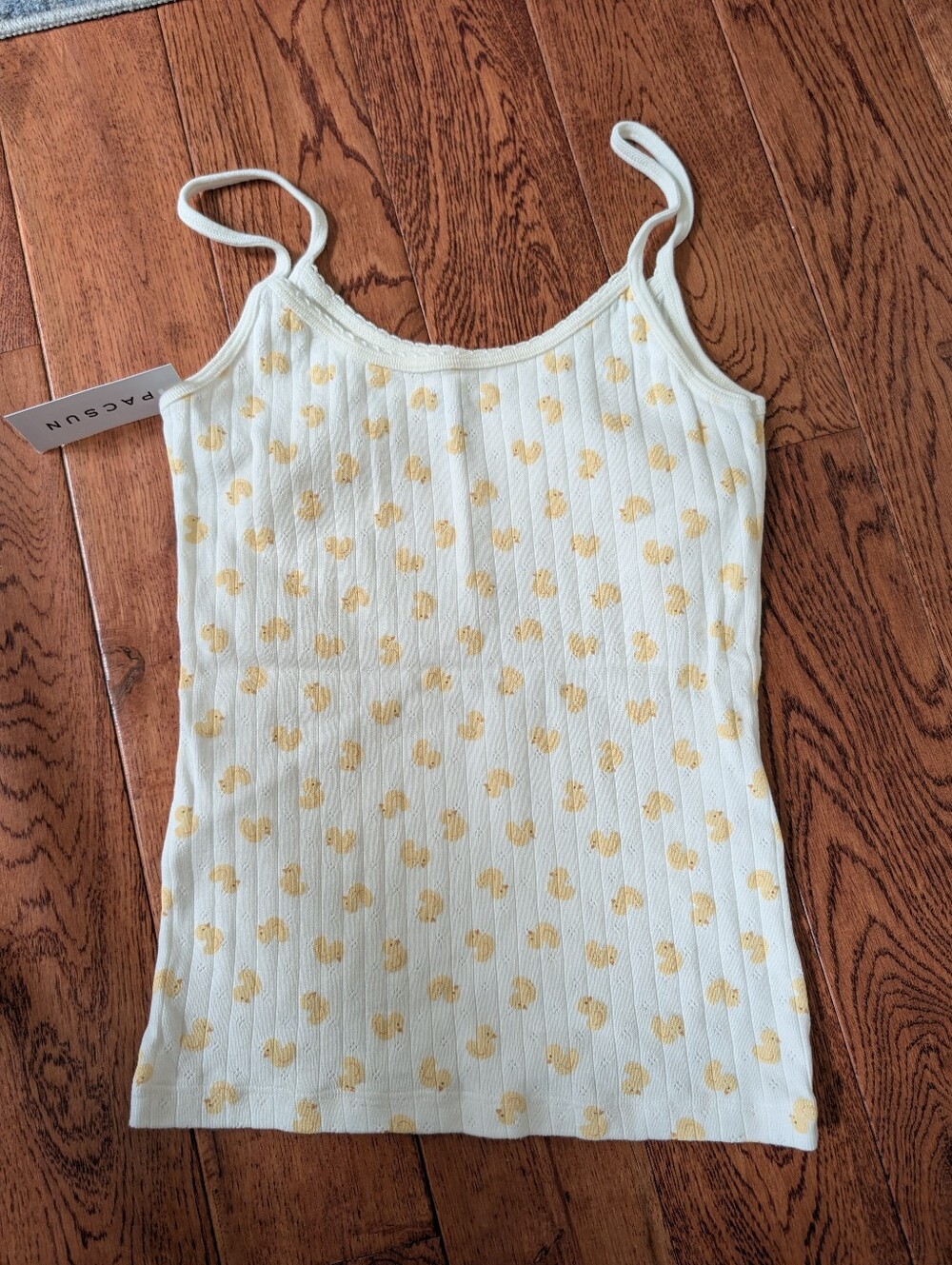 John Galt Ducky Rubber Duck Skylar Tank Top Cami Pacsun NWT OS Fits Most - Picture 7 of 7